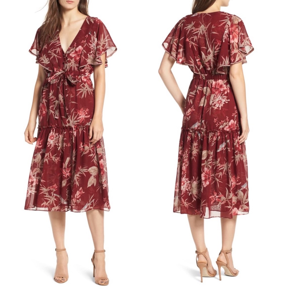 MISA Los Angeles NWT Veronique Ruffle Dress